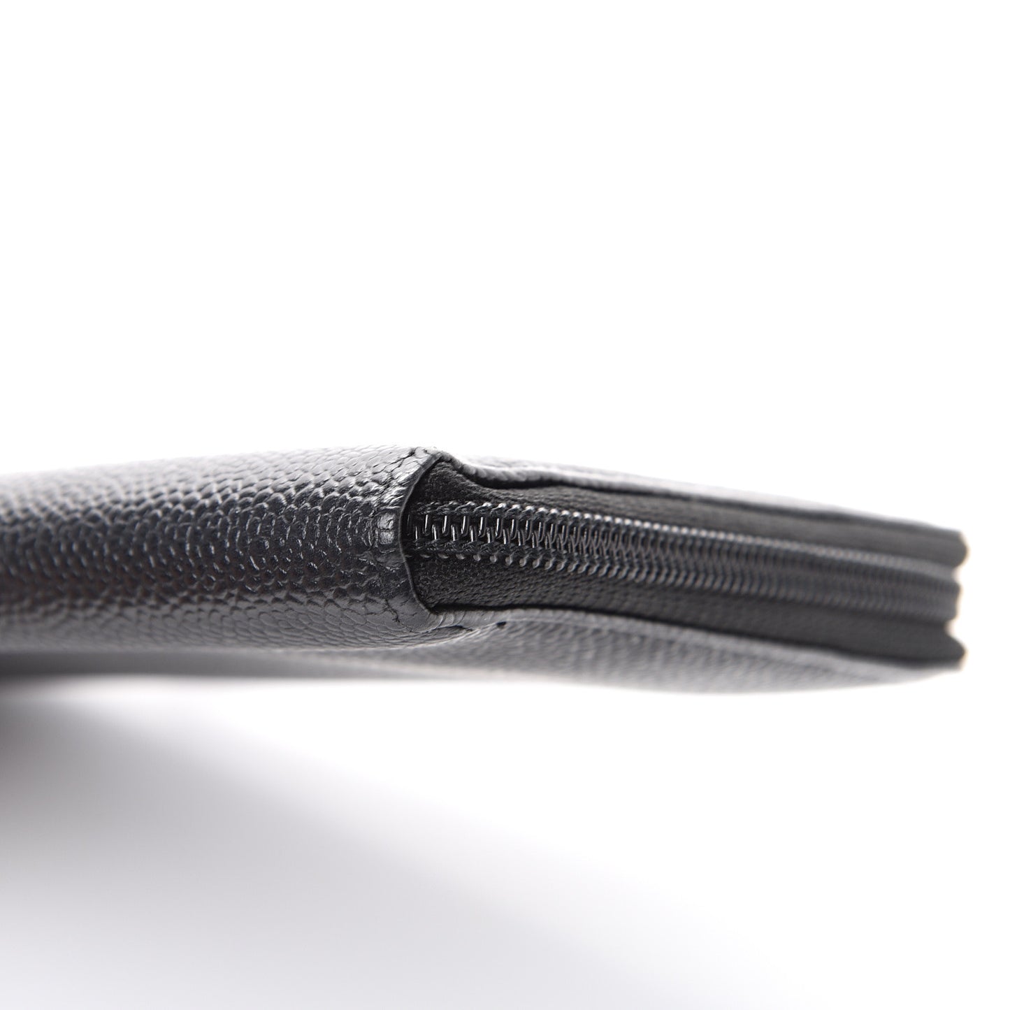 Caviar Large Timeless CC Zip Around Organizer Wallet Black