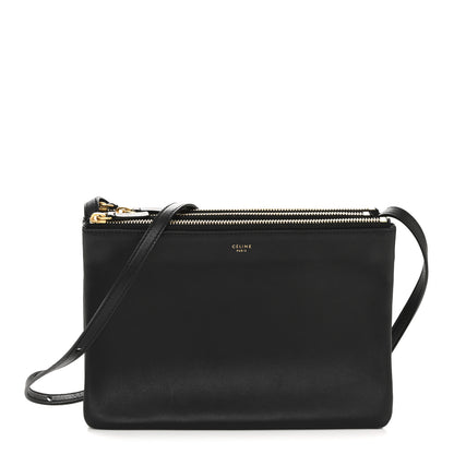 Celine Lambskin Large Trio Crossbody Bag Black 1 of 12