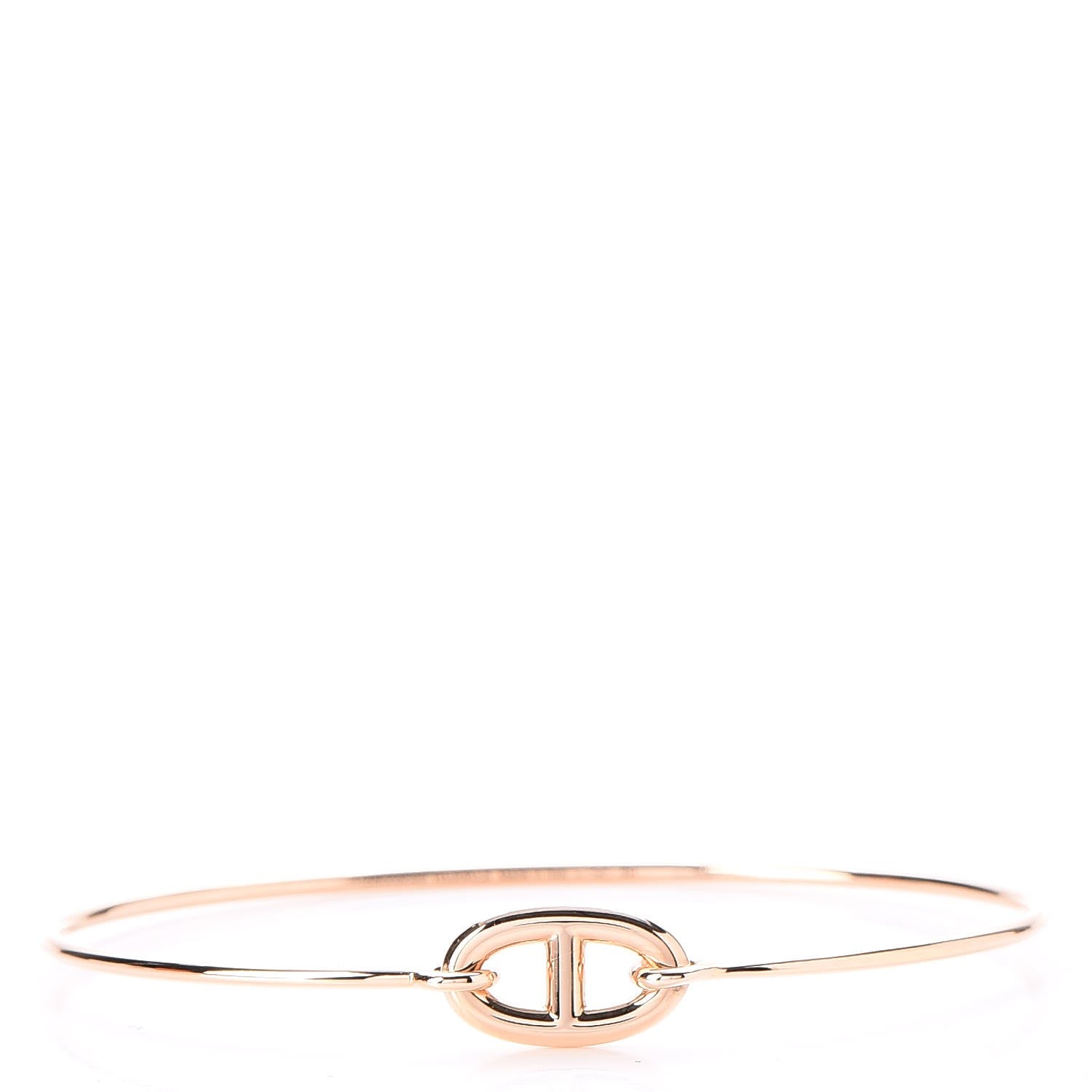 Hermes 18K Rose Gold PM Ronde Chaine d'Ancre Bracelet SH 1 of 8