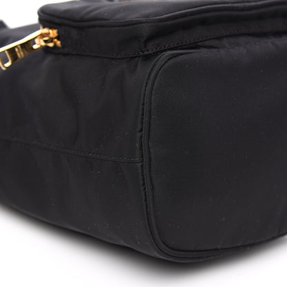 Prada Saffiano Tessuto Nylon Mini Bucket Crossbody Bag Black 7 of 9