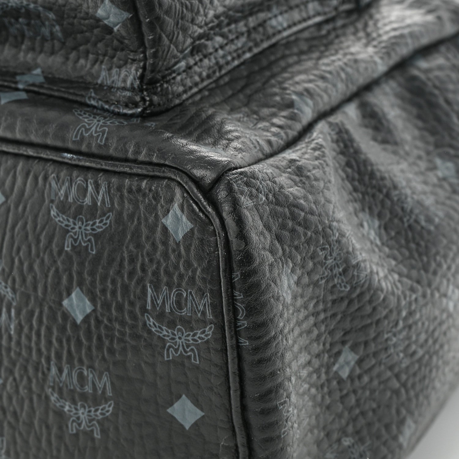 MCM Visetos Studded Medium Stark M Backpack Black 12 of 18