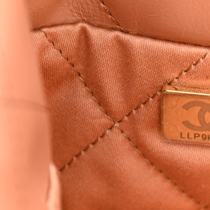 Chanel Shiny Calfskin Quilted Small Chanel 22 Camel 8 of 11