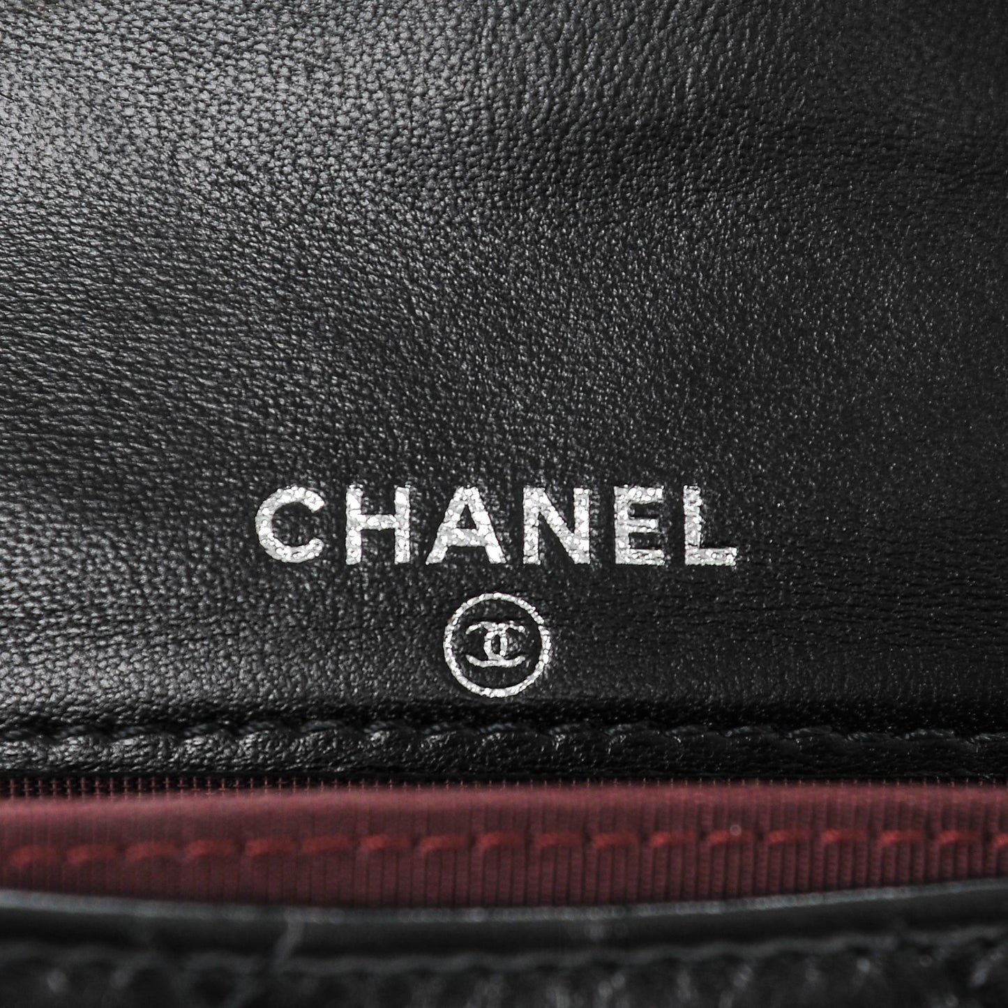 Lambskin Quilted Flap Card Holder Wallet Black