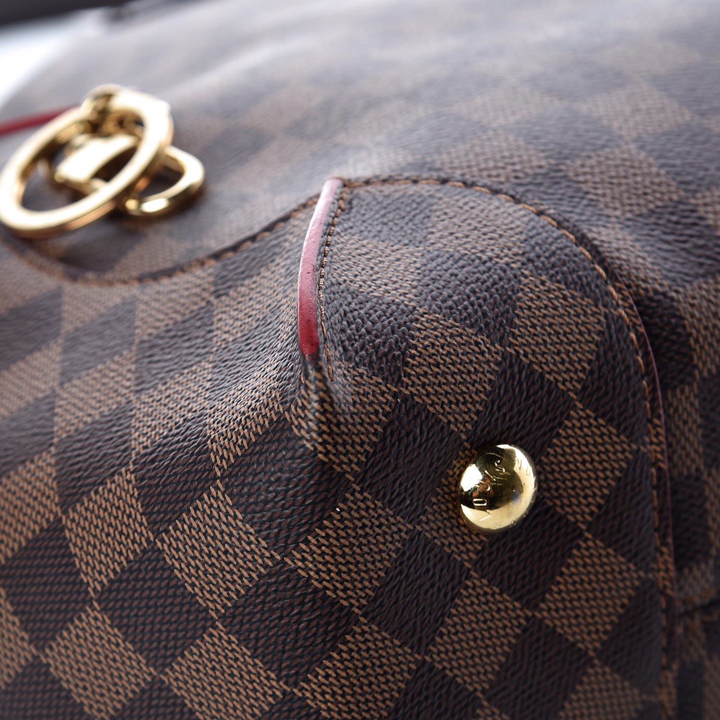 Damier Ebene Caissa Hobo Cherry
