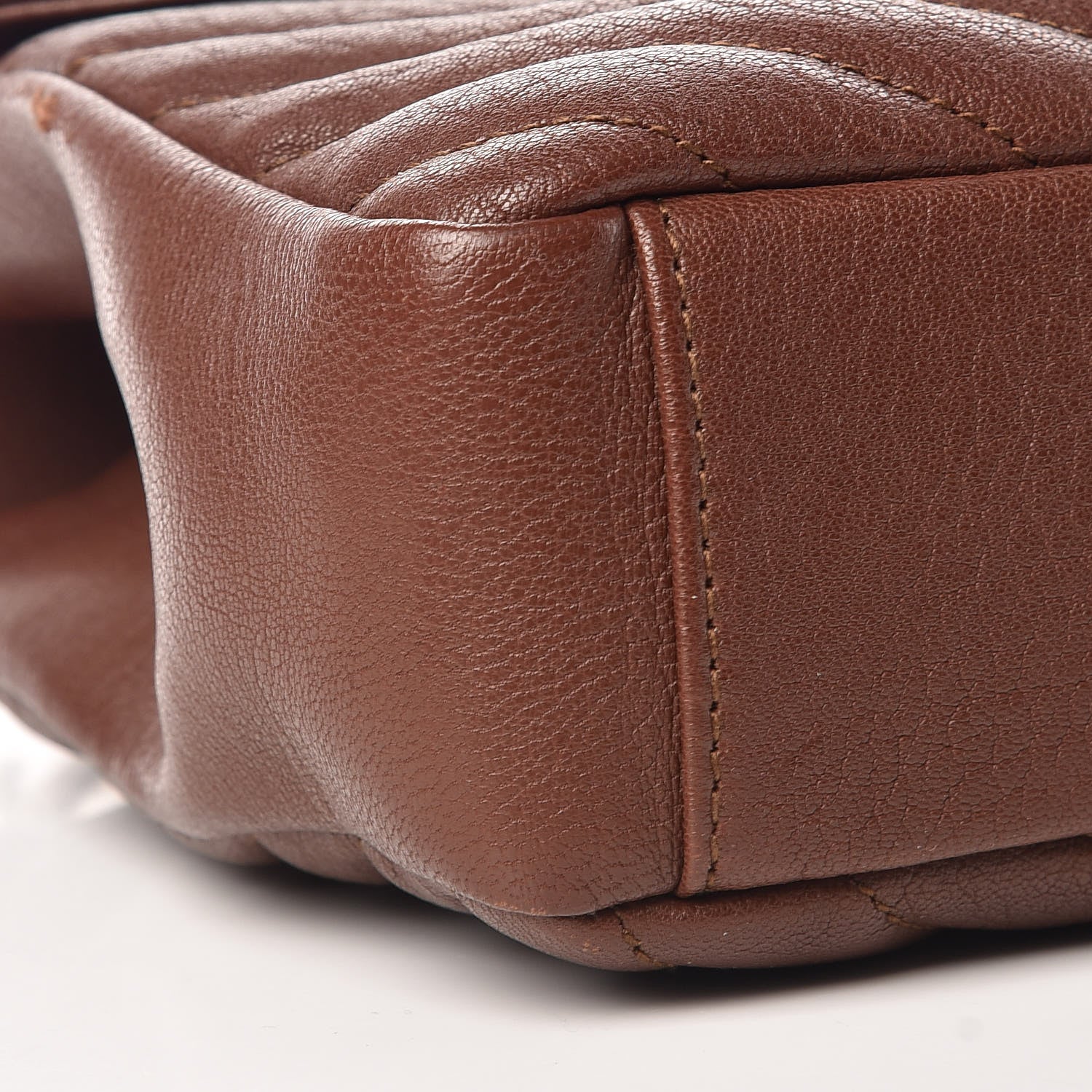 Saint Laurent Sheepskin Matelasse Medium College Monogram Bag Amber 9 of 11