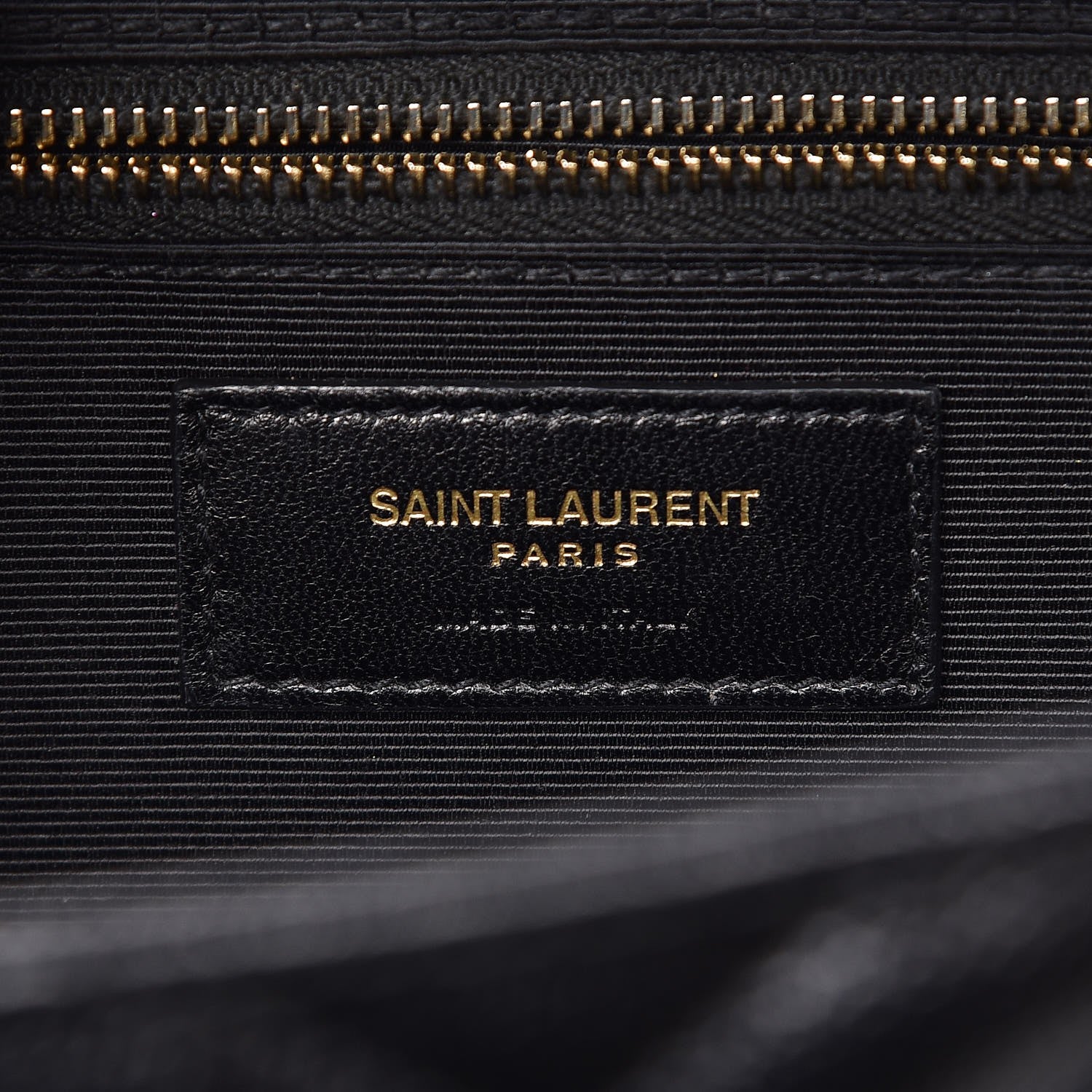 Saint Laurent Grain De Poudre Matelasse Chevron Large Monogram Satchel Black 6 of 7