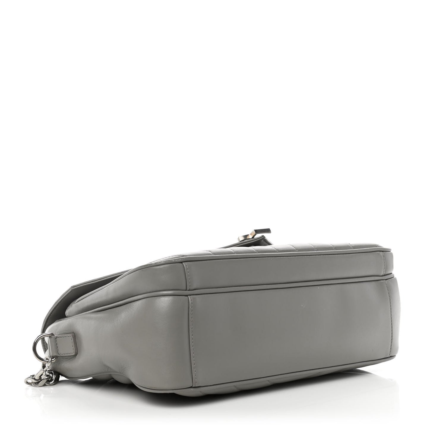 Calfskin Y Quilted Monogram Loulou Shoulder Bag Pearl Grey