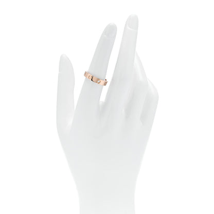 Cartier 18K Pink Gold Diamond 4mm LOVE Wedding Band Ring 53 6.5 2 of 5