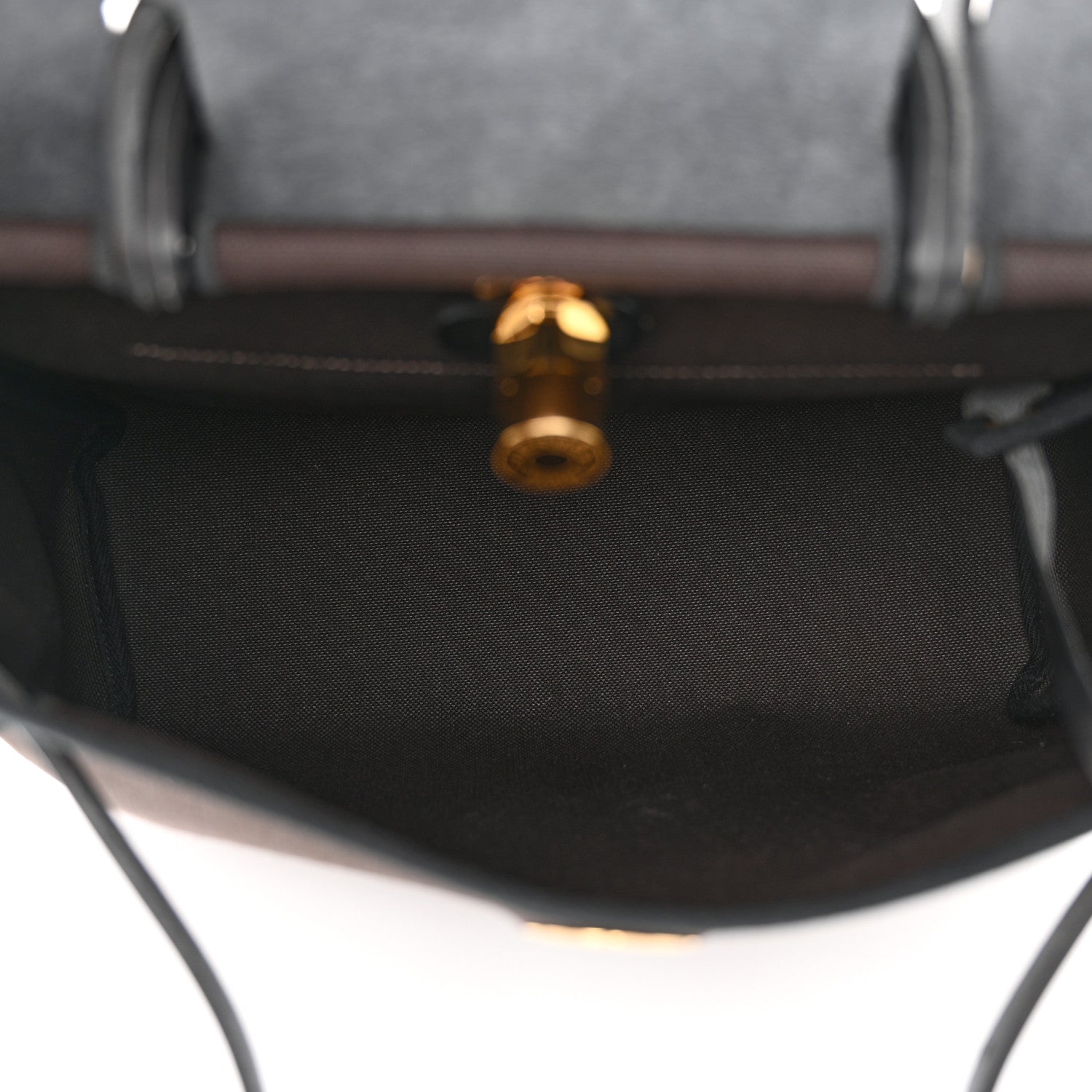 Hermes Military Toile Vache Hunter Herbag Zip Retourne 31 PM Ebene Black 6 of 11