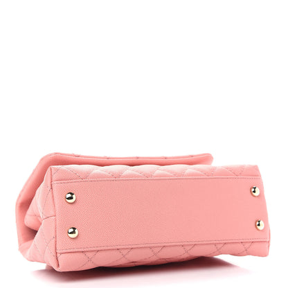 Chanel Caviar Quilted Mini Coco Handle Flap Pink 3 of 8