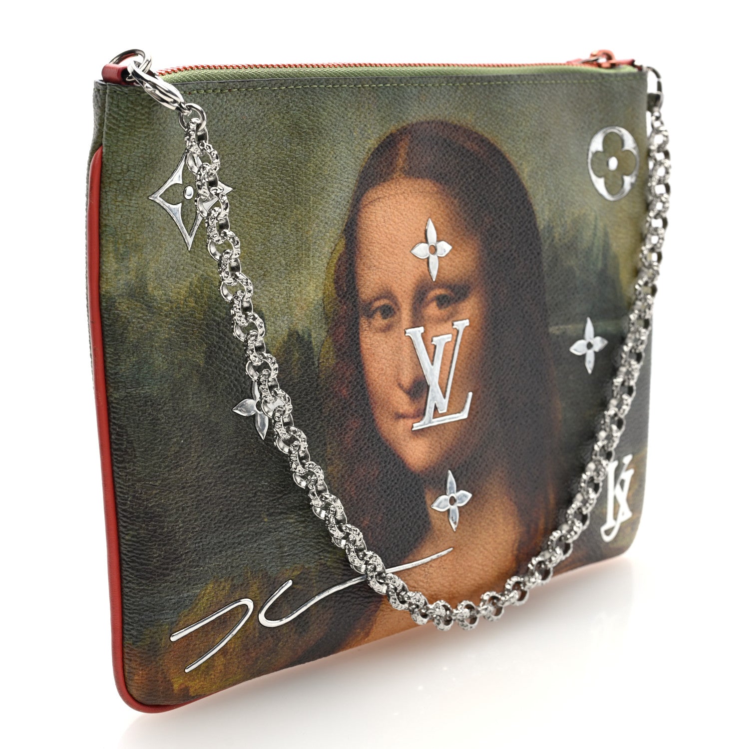 Louis Vuitton Masters Da Vinci Pochette Clutch Corail 3 of 10