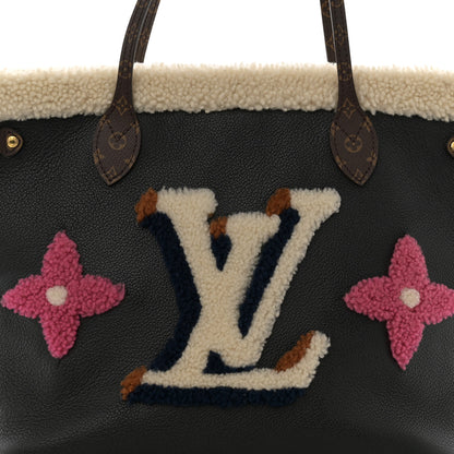 Louis Vuitton Calfskin Monogram Teddy Neverfull MM Black 8 of 14