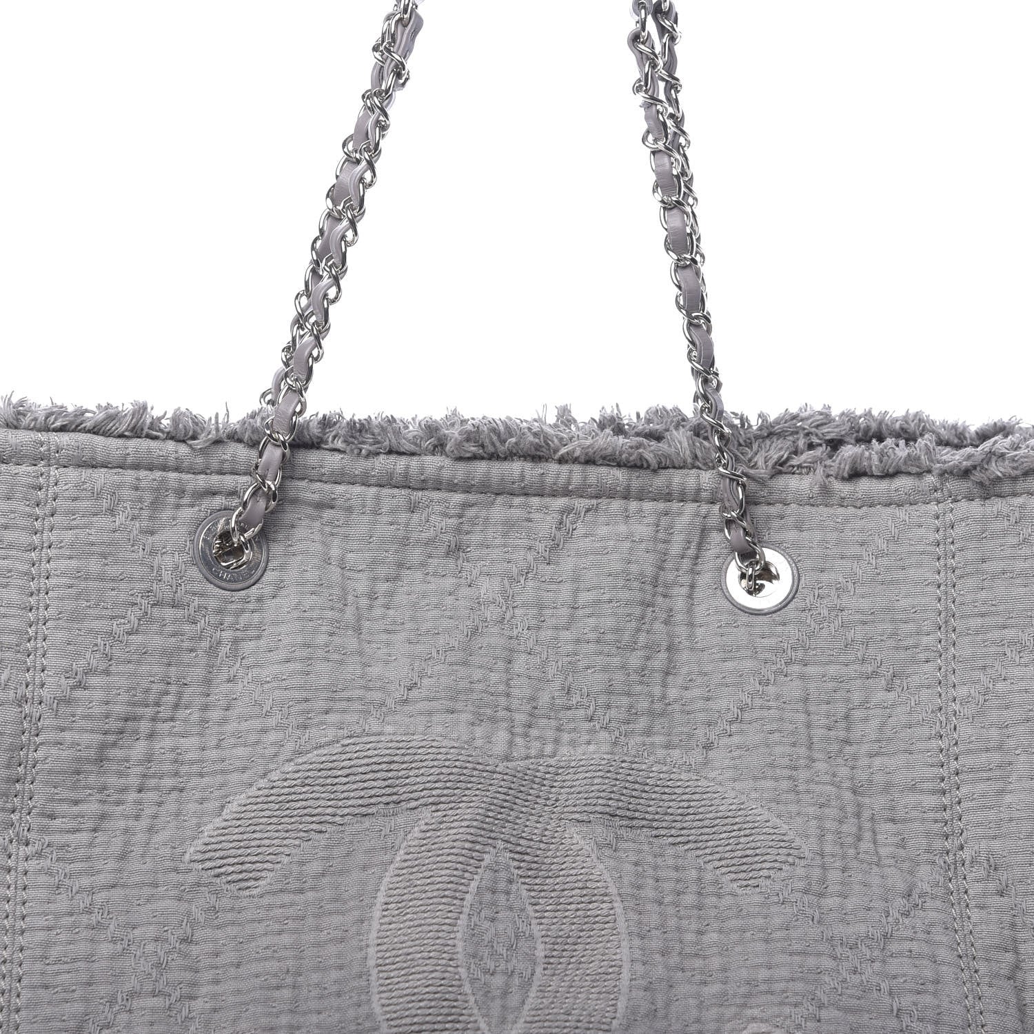 Chanel Canvas Small Double Face Tote Gray 8 of 10