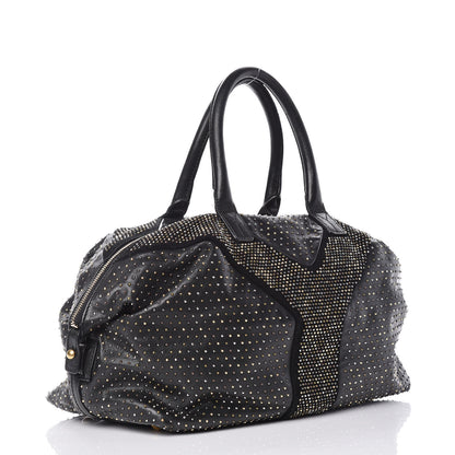 Saint Laurent Calfskin Rock Studded Easy Sac Black 3 of 14