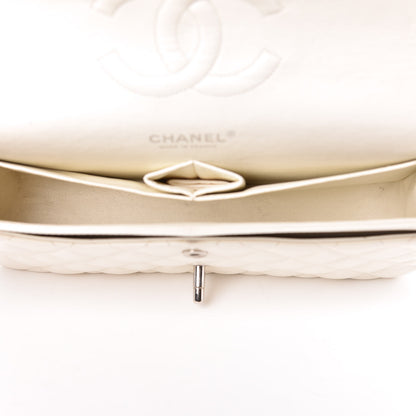 Chanel Caviar Quilted Medium Double Flap White 5 of 29