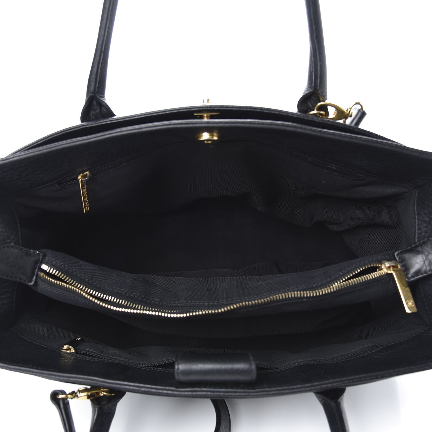 Chanel Calfskin Cerf Executive Shopper Tote Black 6 of 15