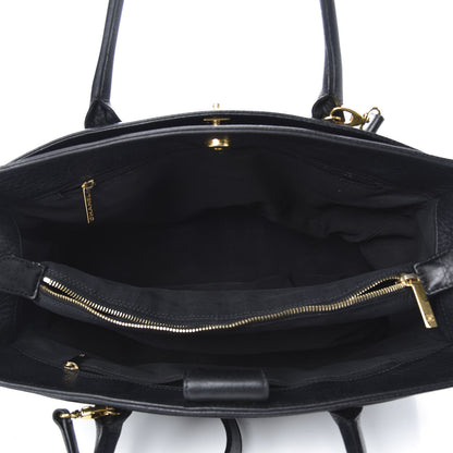 Chanel Calfskin Cerf Executive Shopper Tote Black 6 of 15