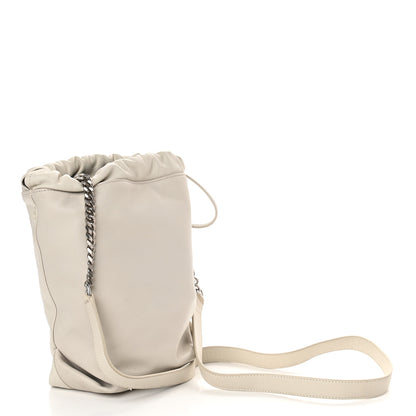 Saint Laurent Lambskin Small Teddy Bucket Bag White 4 of 11
