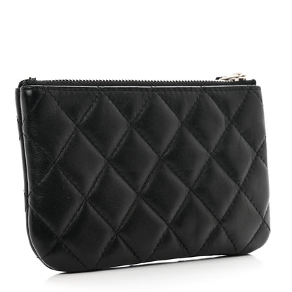 Chanel Lambskin Quilted Small Cosmo Cosmetic Case Black 3 of 7