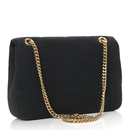 Saint Laurent Jersey Wool Patchwork Monogram Medium Jamie Baguette Black 3 of 9