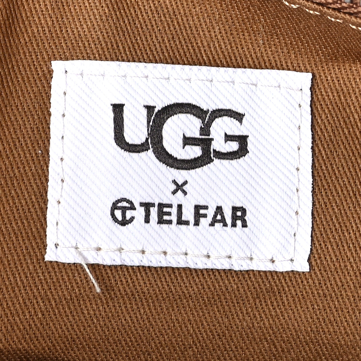Telfar X UGG Suede Shearling Medium Shopping Bag Chestnut 6 of 8
