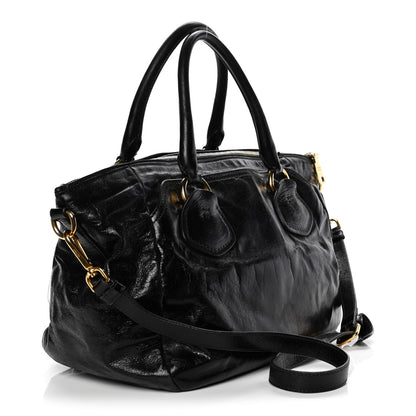 Prada Vitello Shine Tote Black 2 of 15