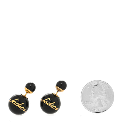 Christian Dior Metal J'Adior Mise En Dior Tribal Earrings Black 2 of 4
