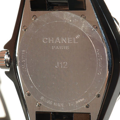 Chanel Stainless Steel Ceramic Diamond Pave Bezel 41mm J12 Automatic Watch Black 5 of 7