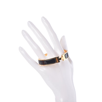 Hermes Enamel Narrow Clic Clac H Bracelet PM Black 2 of 5