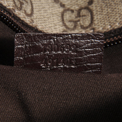 Gucci GG Plus Monogram Web Large Flap Messenger Beige Dark Brown 7 of 7