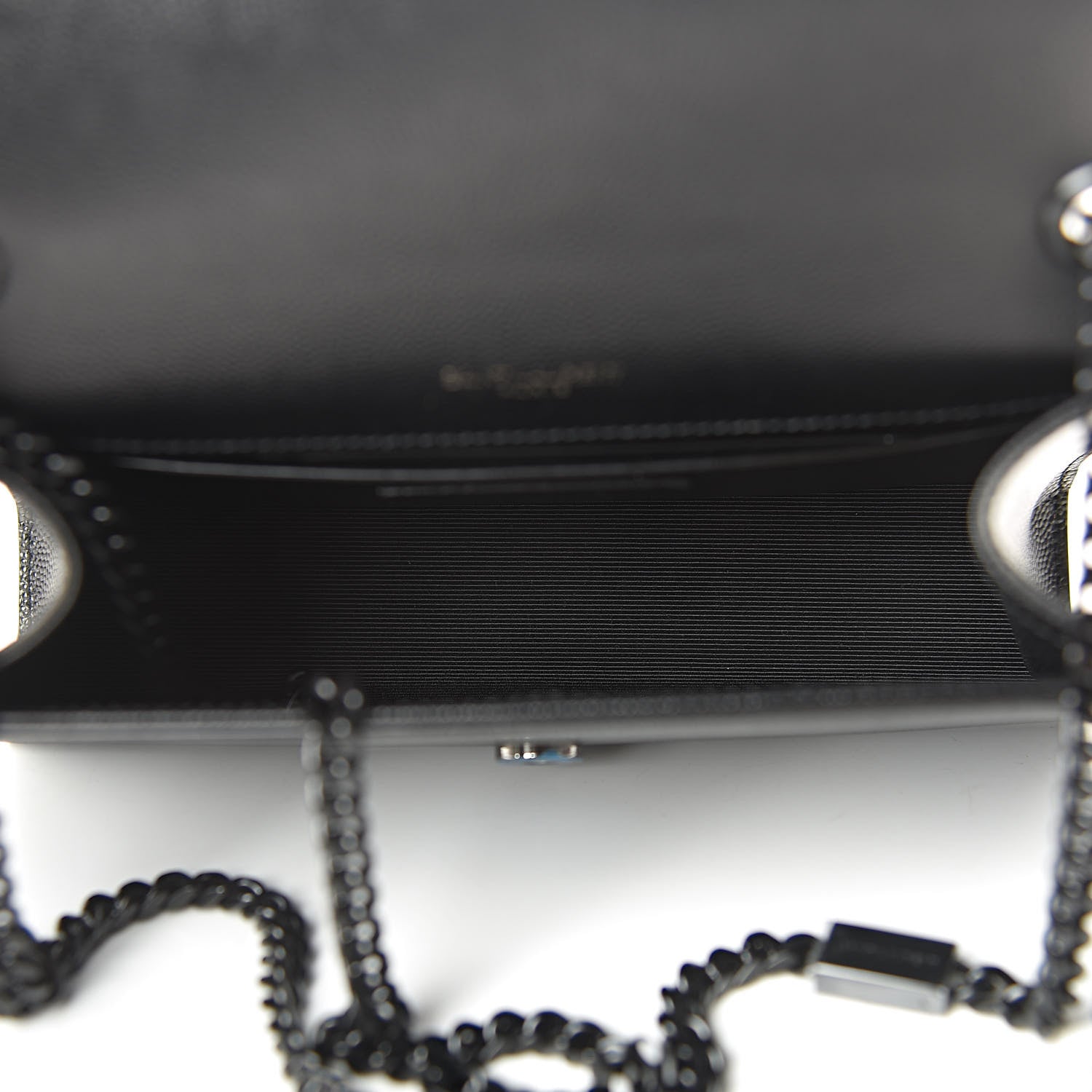 Saint Laurent Grain De Poudre Small Monogram Kate Satchel Black 5 of 10