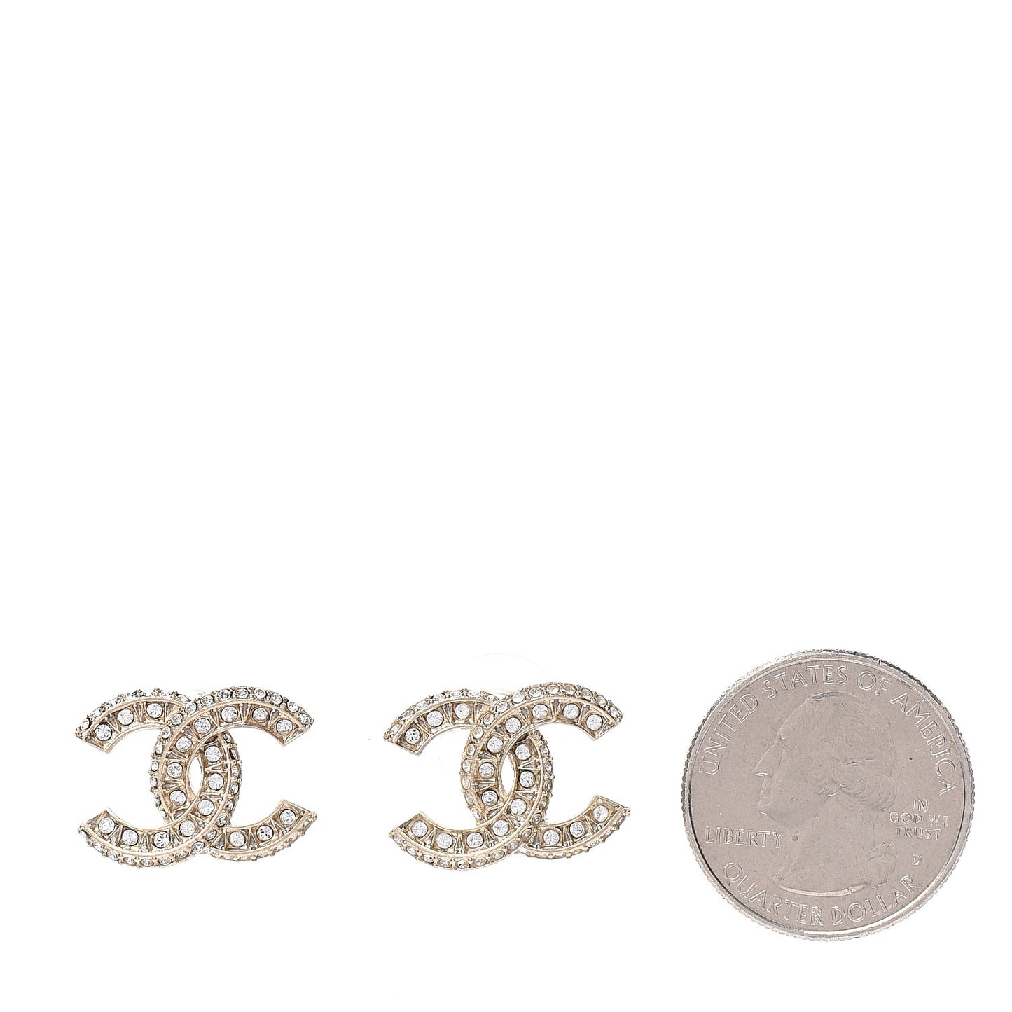 Crystal CC Earrings Gold