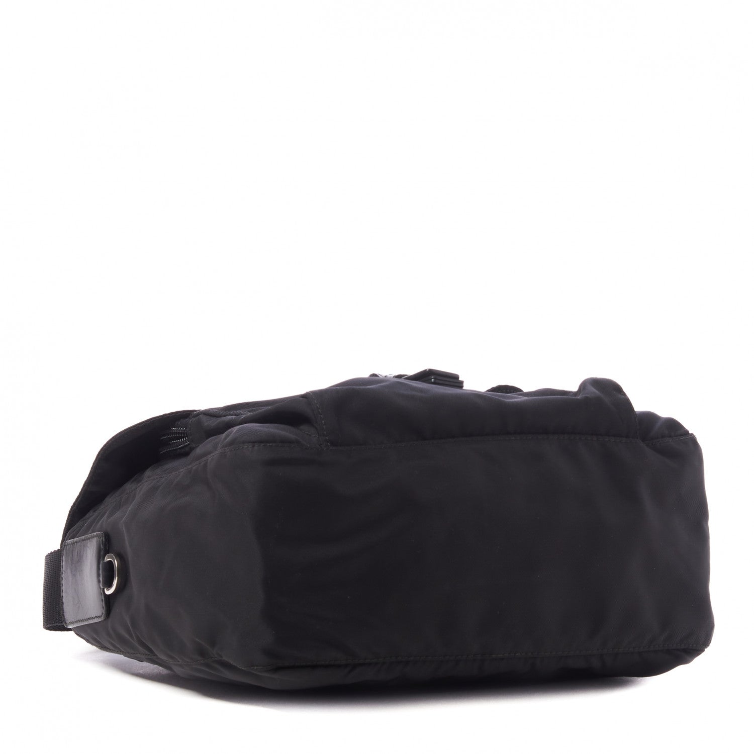 Prada Tessuto Nylon Single Buckle Messenger Bag Black 3 of 8