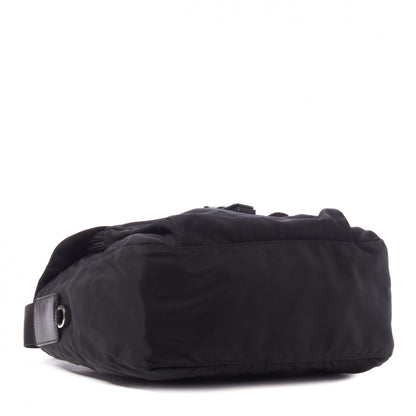 Prada Tessuto Nylon Single Buckle Messenger Bag Black 3 of 8