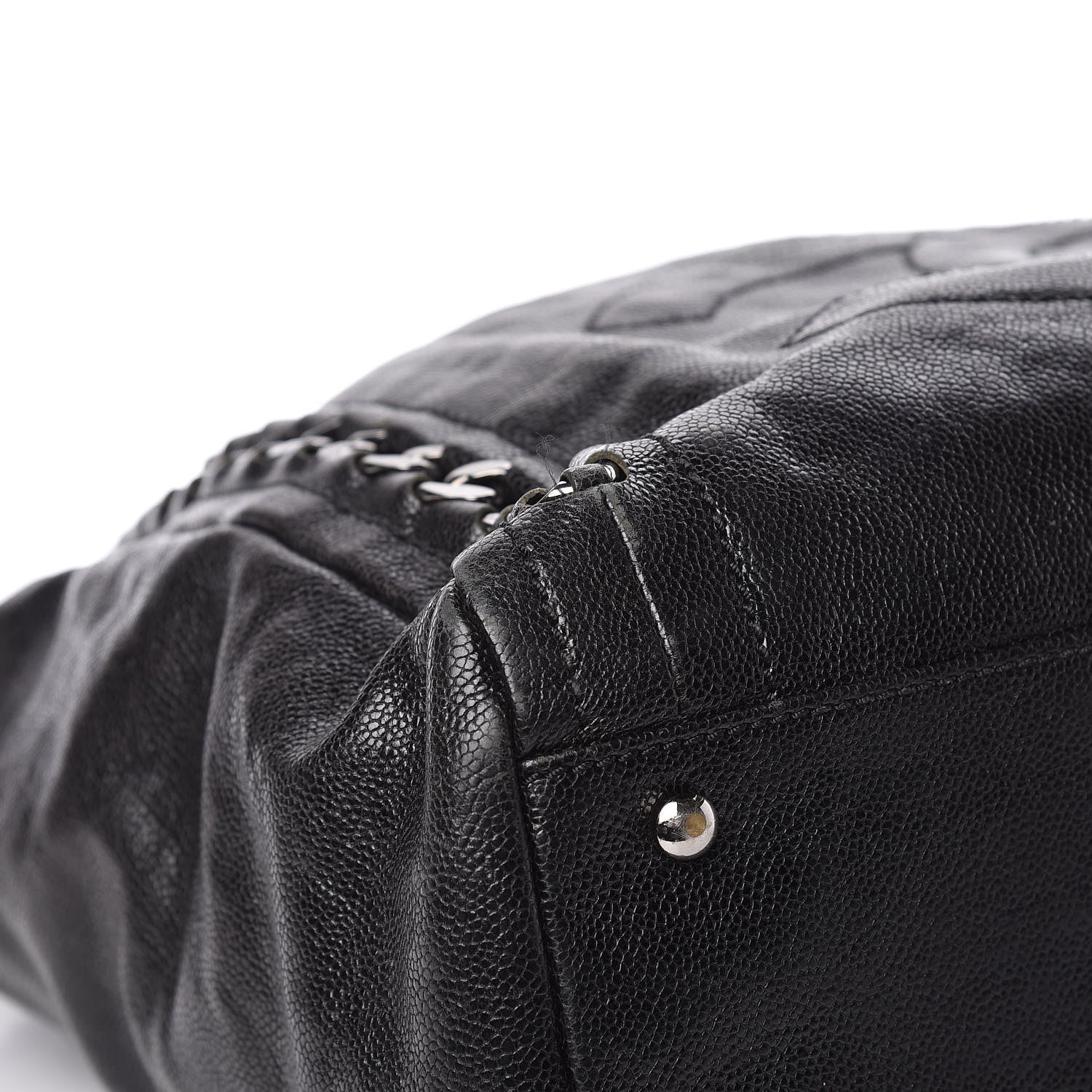 Chanel Glazed Calfskin Large Modern Chain Tote Black 20 of 27