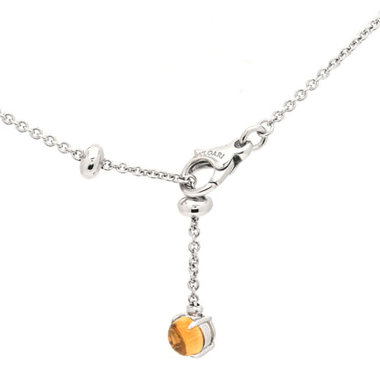 Bulgari 18K White Gold Diamond Multi-Gemstone Allegra Drop Pendant Necklace 4 of 4