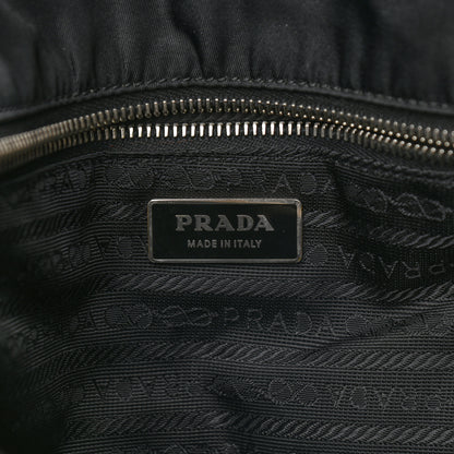 Prada Calfskin Tessuto Nylon Easy Shoulder Bag Black 6 of 13