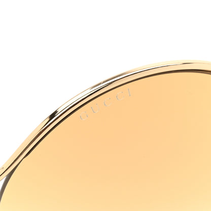Gucci Metal Round Pearl Tip Sunglasses GG0253S Gold 7 of 8