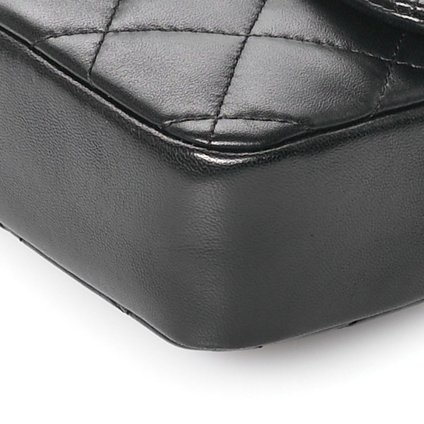 Lambskin Quilted Mini Heart Charms Flap Black