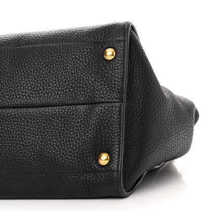 Prada Vitello Daino Shopping Tote Black 9 of 12