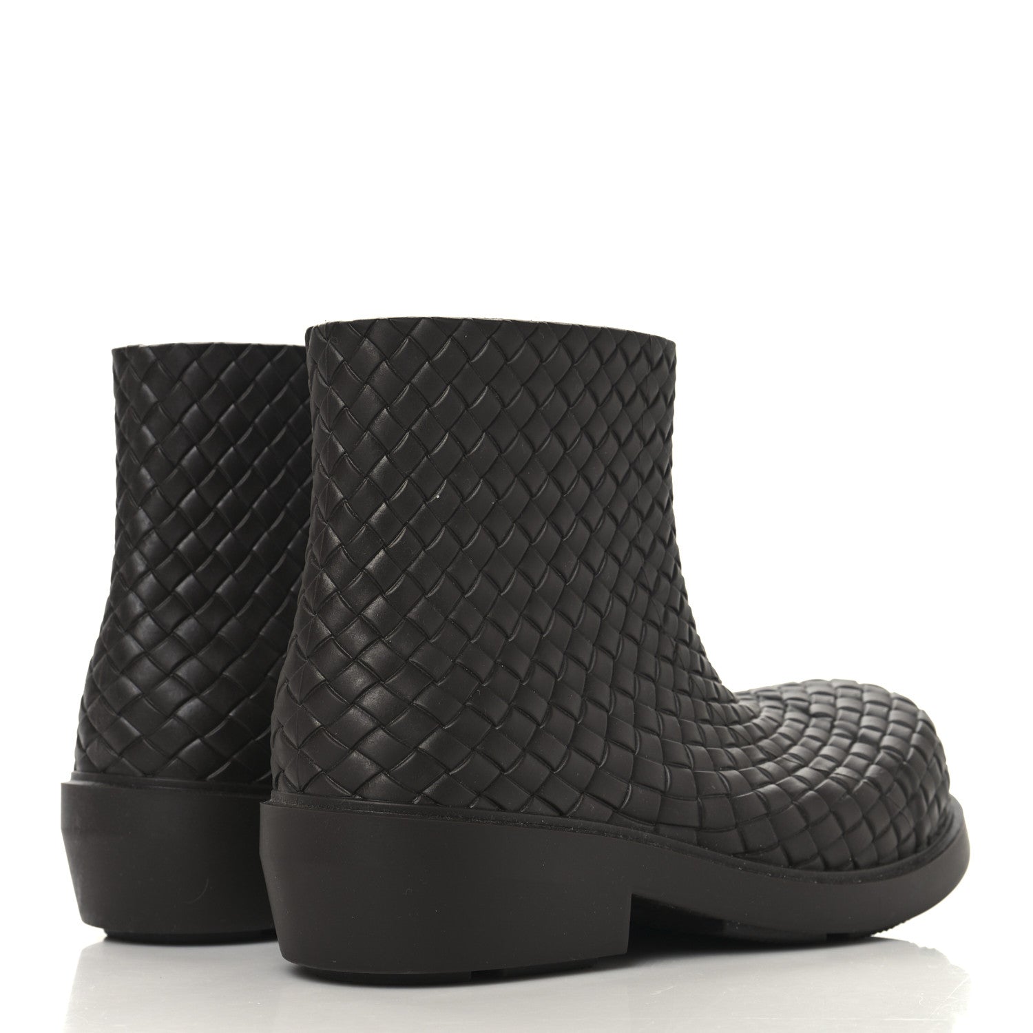Bottega Veneta Rubber Intreccio Fireman Ankle Boots 40 Fondant 5 of 8