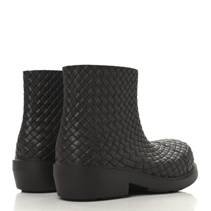 Bottega Veneta Rubber Intreccio Fireman Ankle Boots 40 Fondant 5 of 8