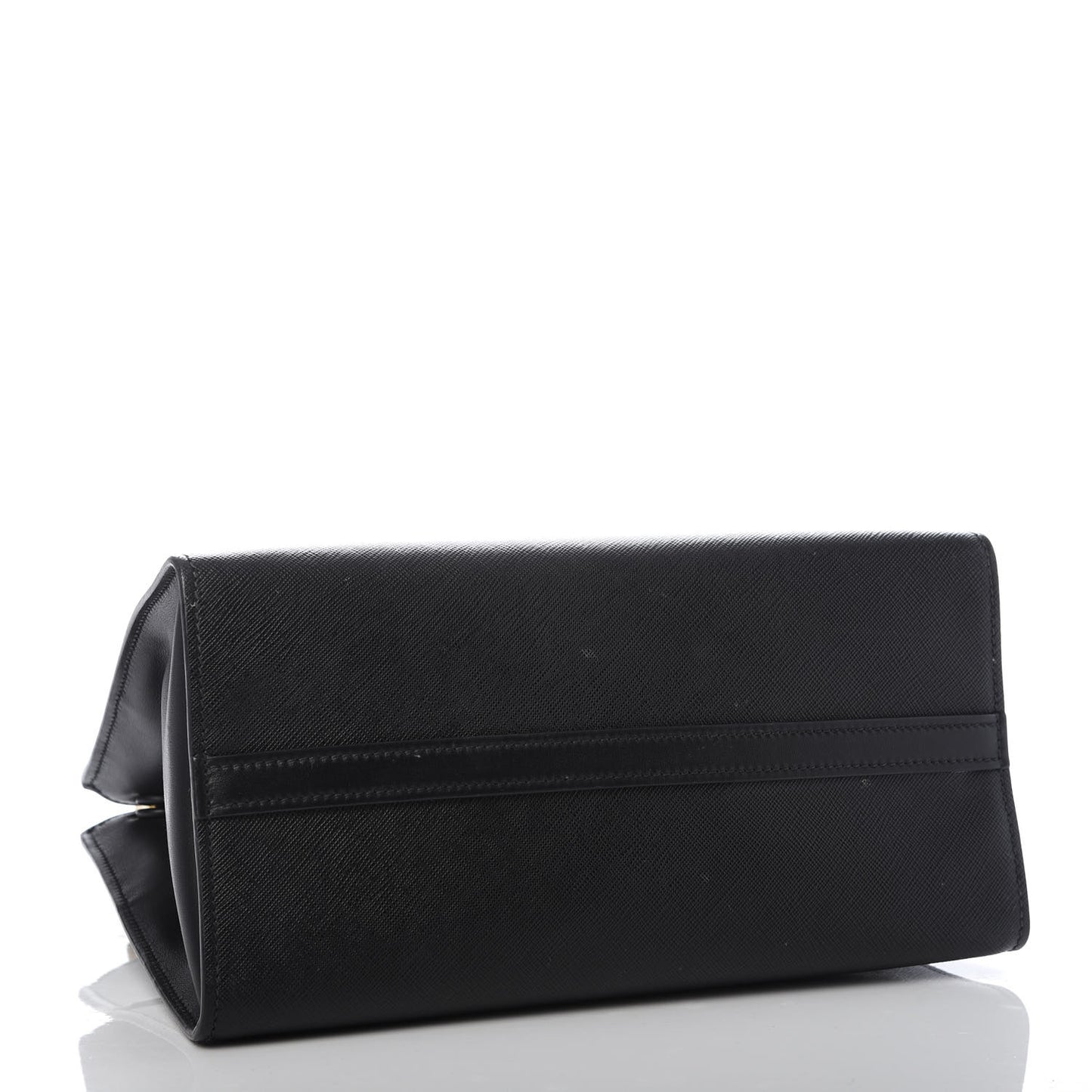 Saffiano City Calfskin Small Esplanade Tote Black