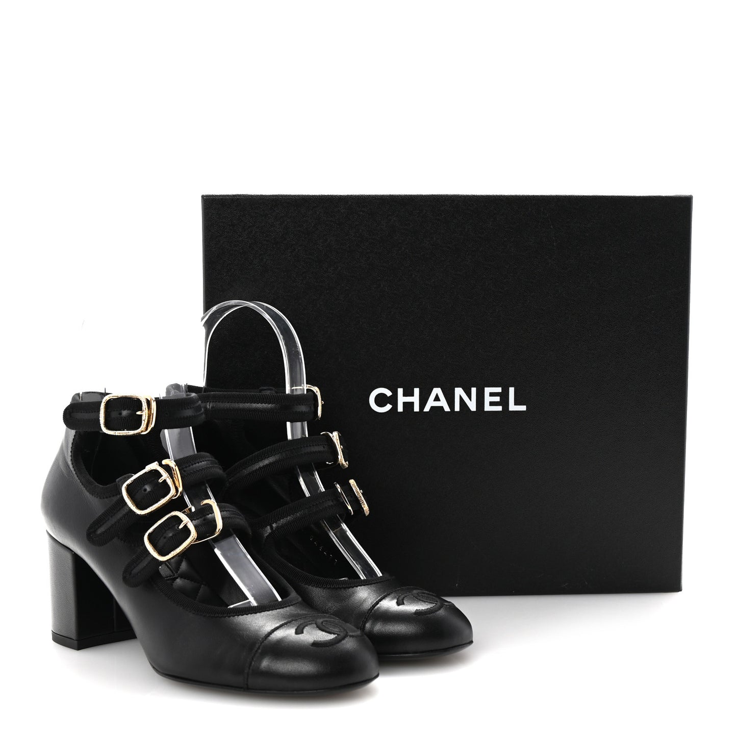 Lambskin Mary Jane Pumps 37 Black