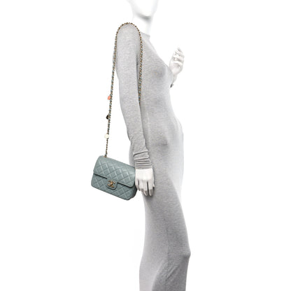 Chanel Lambskin Quilted Casino Chips Small Flap Grey 2 of 10