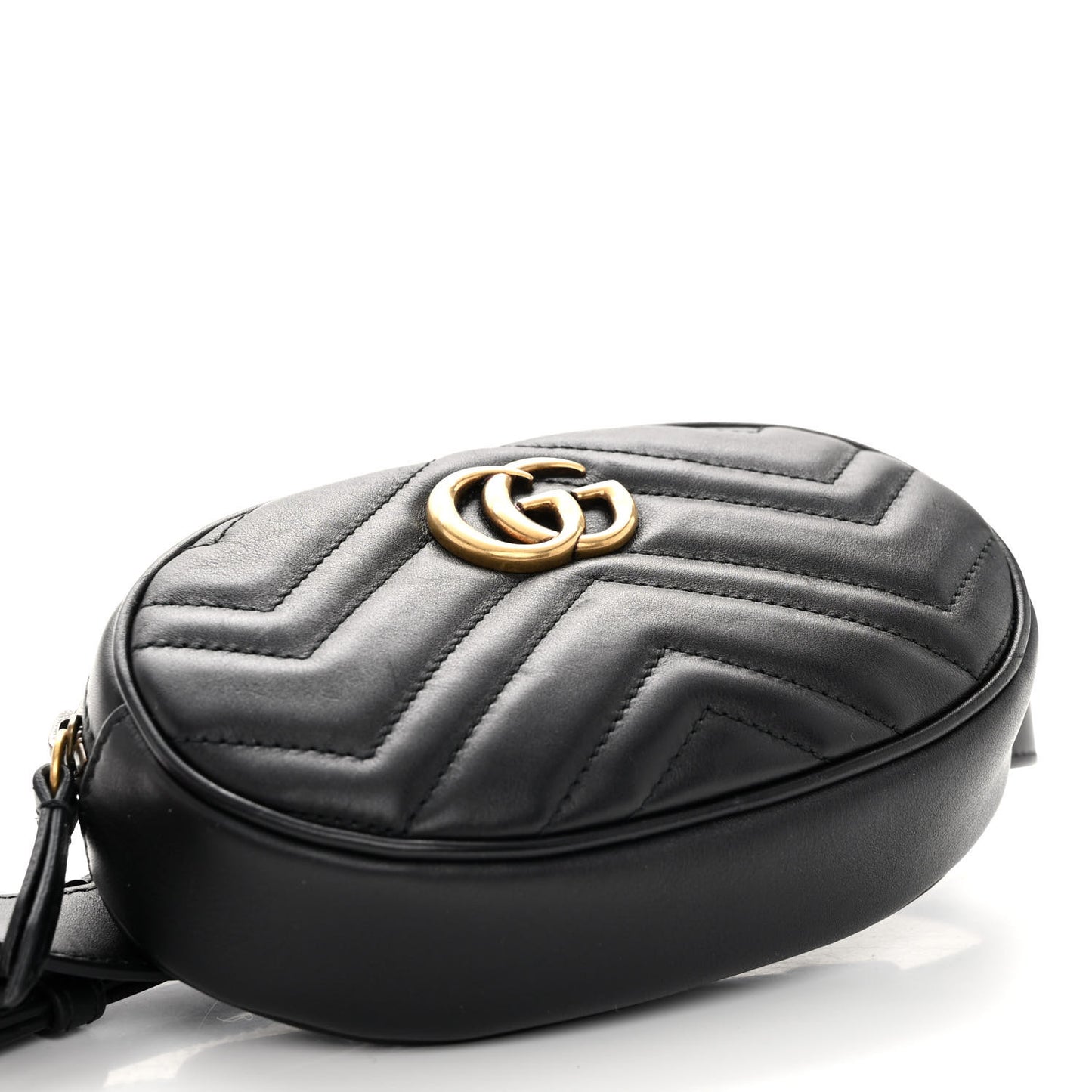 Calfskin Matelasse GG Marmont Belt Bag 75 30 Black