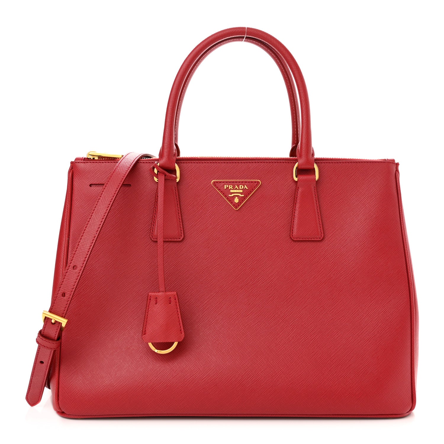Prada Saffiano Lux Medium Tote Fuoco 1 of 10