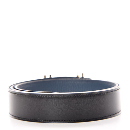 Hermes Box Togo 32mm Au Carre H Belt 90 Black Bleu De Prusse 3 of 6