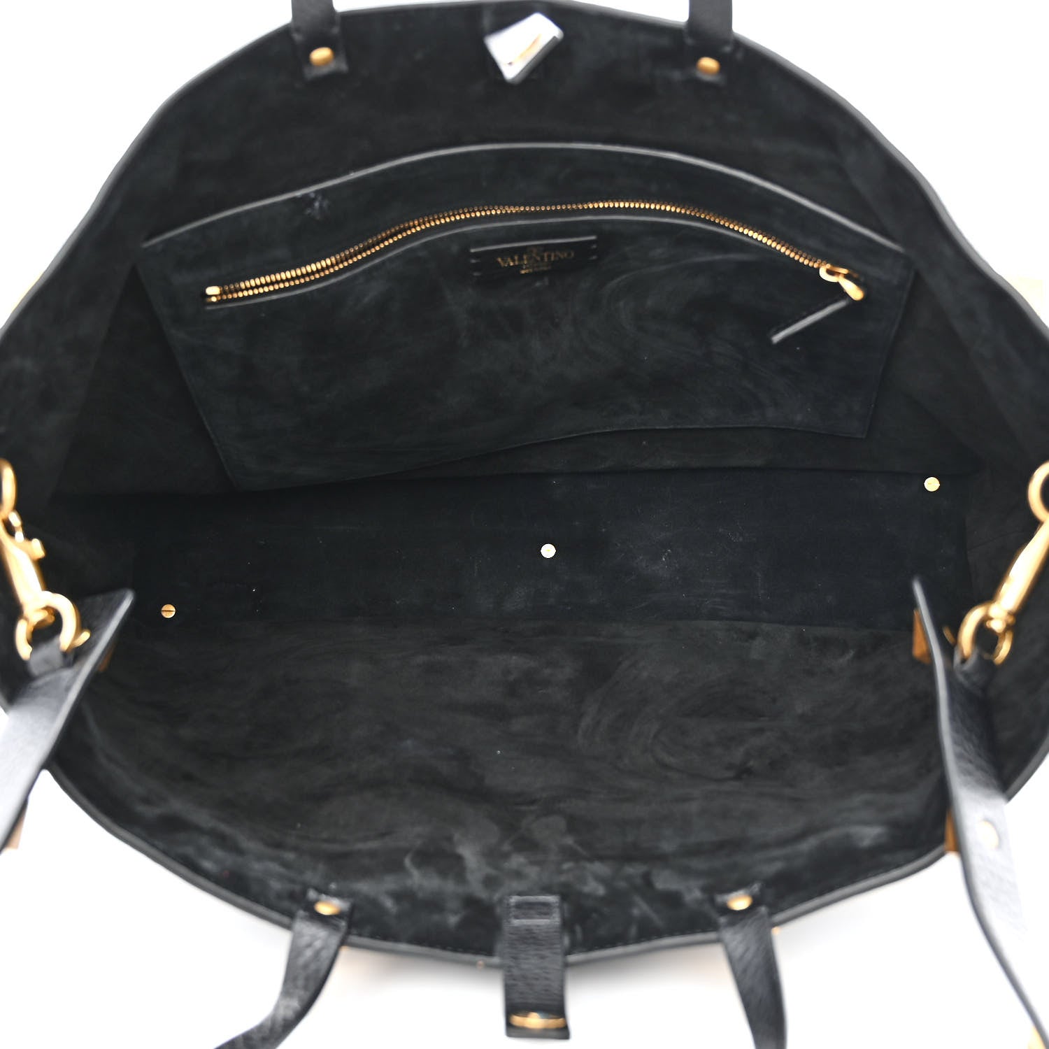 Valentino Garavani Grained Calfskin Quilted Large Roman Stud Tote Black 5 of 10