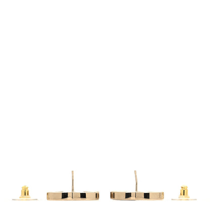Chanel Enamel CC Earrings Gold Black White 3 of 5